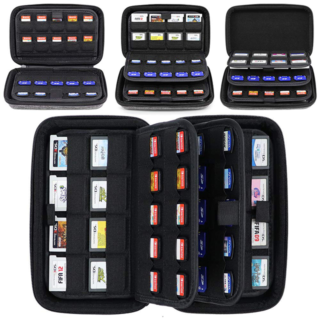 Large Capacity Travel Hand Strap Portable Hard Eva Memory Game Card Storage Bag